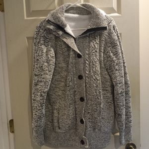 SIDEFEEL Hooded Knit Cardigan Sweater Coat